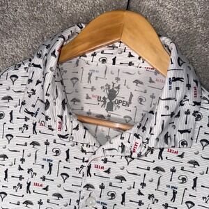 US Open 121st Torrey Pines Men's M‎ Performance White AOP Golf Polo Shirt